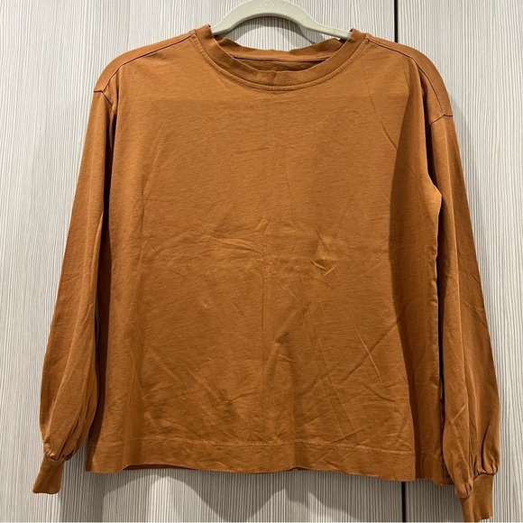 Everlane | Square Mock Neck Long Sleeve Tee | Cider | XS - Picture 4 of 12